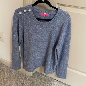 Lilly Pulitzer XXL Morgan Sweater - Blue with sequins